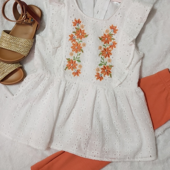 2 OUTFITS 3pcs: Dress, Top & Leggings - Picture 4 of 6